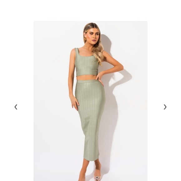 Akira Sage BANDAGE MIDI SKIRT - Picture 2 of 10